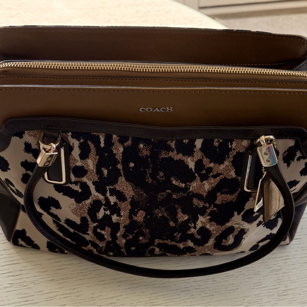 Coach Madison Kimberly Ocelot Print Fabric and Leather - Picture 6 of 13